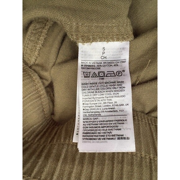 GAP High Rise Easy Utility Shorts Women’s Small 4" Walden Green Elastic Back - Picture 5 of 12